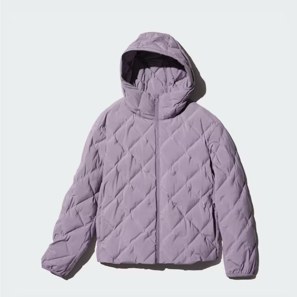 Uniqlo Pufftech Puffer Parka Jacket - Lavender Purple Size S